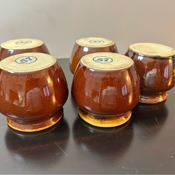 Circa 1930’s Heinz 57 Yellow Ware Brown Glaze Bean Pot Lot of 5 Pieces - Picture 13 of 15